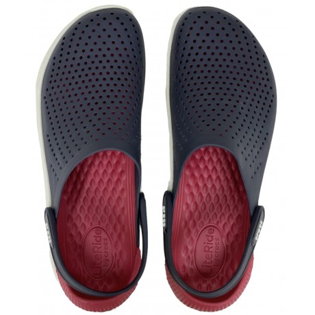 Crocs LiteRide Clog Темно-синие с бордовым