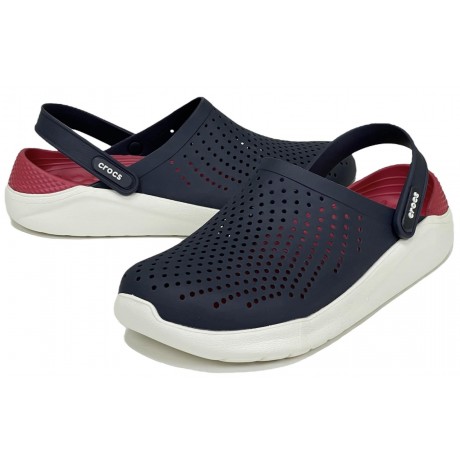 Crocs LiteRide Clog Темно-синие с бордовым