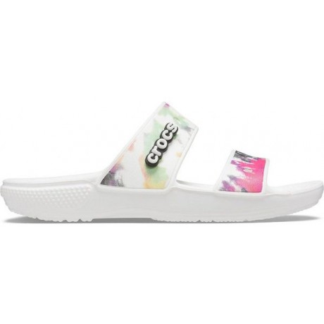 Crocs Classic Tie-Dye Graphic Sandal Белые