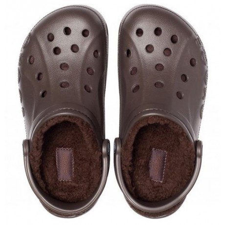 Crocs Baya Lined Clog Утепленные Темно-коричневые