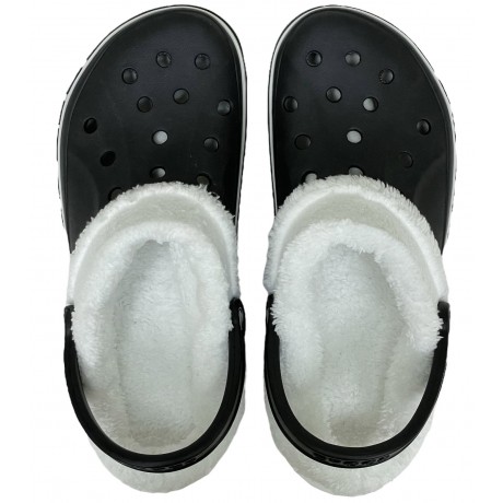Crocs Bayaband Clog Утепленные Черные (мех снимается)