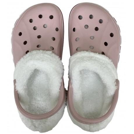 Crocs Bayaband Clog Утепленные Розовые (мех снимается)