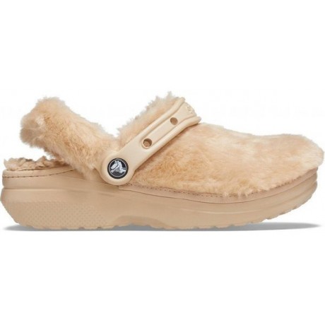 Crocs Classic Fur Sure Утепленные Бронзовые