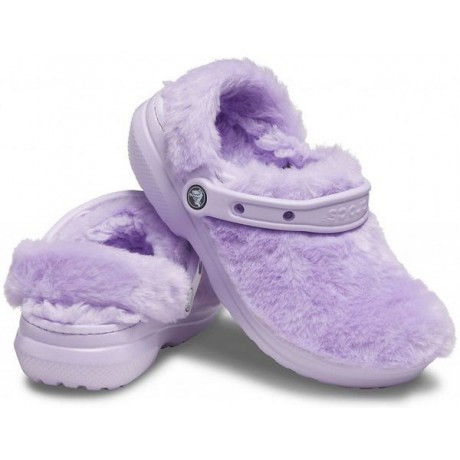 Crocs Classic Fur Sure Утепленные Лавандовые