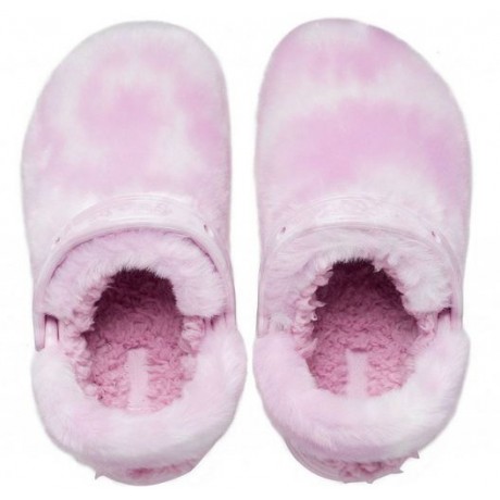 Crocs Classic Fur Sure Утепленные Розовые