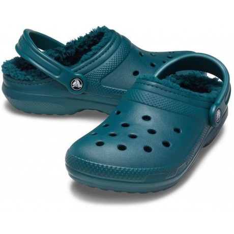 Crocs Classic Lined Clog Утепленные Бирюзовые