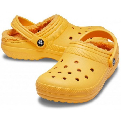 Crocs Classic Lined Clog Утепленные Оранжевые
