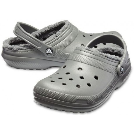 Crocs Classic Lined Clog Утепленные Серые