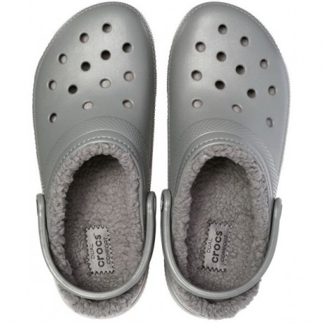 Crocs Classic Lined Clog Утепленные Серые