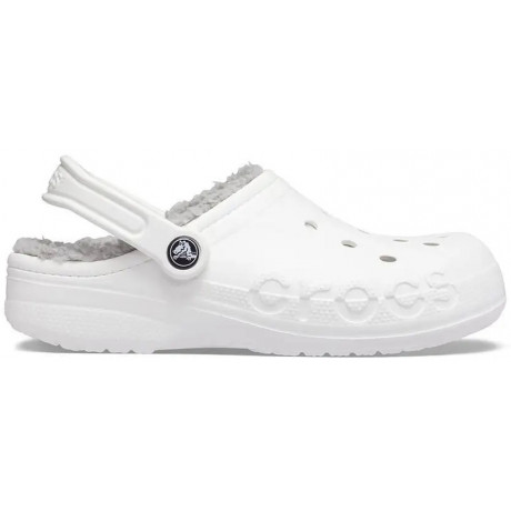 Crocs Baya Lined Clog Утепленные Белые с серым