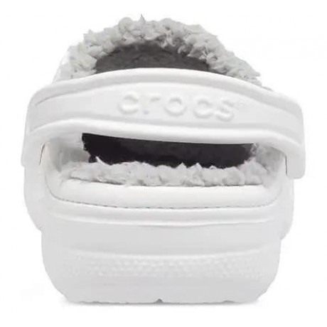 Crocs Baya Lined Clog Утепленные Белые с серым