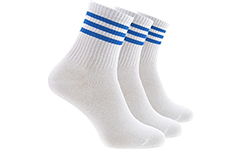 Носки стандарт белые с синим 3 пары