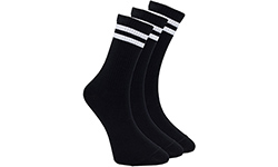 Носки высокие черные с белым 3 пары