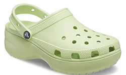 Женские кроксы Crocs Classic Platform Clog Светло-зеленые