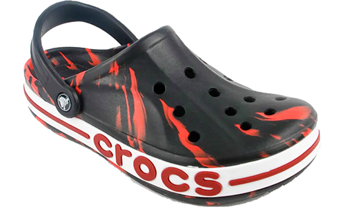 Crocs Bayaband Red Black Printed Красные