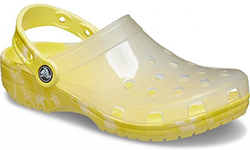 Crocs Classic Translucent Bleach Dye Clog Желтые