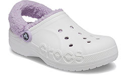 Crocs Baya Lined Fuzz Clog Утепленные Белые с лавандовым
