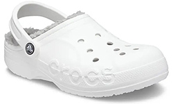Crocs Baya Lined Clog Утепленные Белые с серым